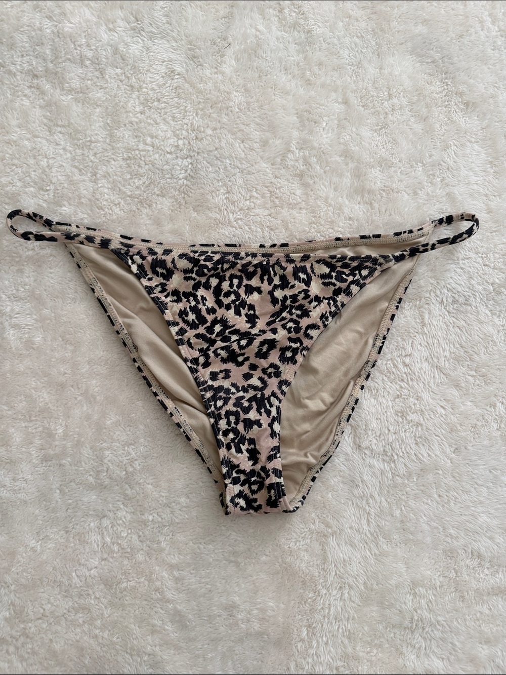 O'Neill Beige Leopard Print Bikini Bottoms